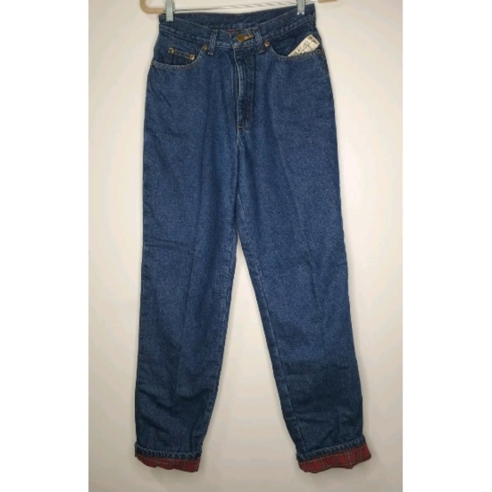 NEW Vintage LL Bean 6 Tall Jeans Flannel interior